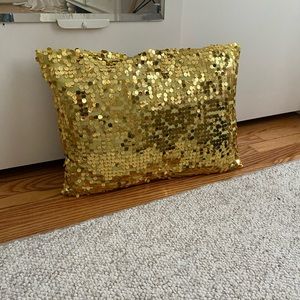 Gold Sequin Throw Pillow